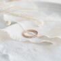 Star Engraved Ring Band In Solid Rose Gold, thumbnail 7 of 8