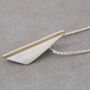 Kite Pendant In Sterling Silver With 9ct Gold Accent, thumbnail 3 of 8