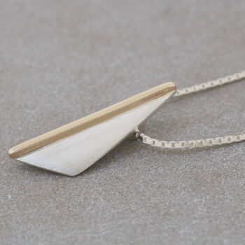 Kite Pendant In Sterling Silver With 9ct Gold Accent, 3 of 8