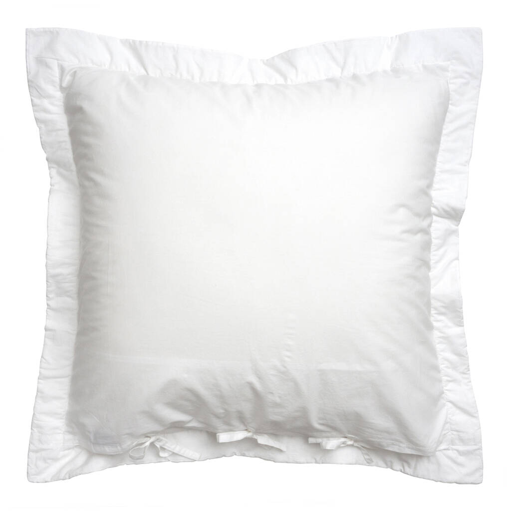 Unity Cotton Large Square Pillowcase White By Wallace Cotton