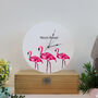 Printed Modern Flamingo Children's Clock, thumbnail 2 of 2