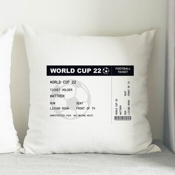 Personalised Football Ticket Cushion, 2 of 4