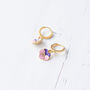 Enamel Flower Earrings, thumbnail 6 of 7