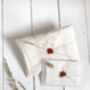 Organic Personalised Embroidered Muslin Swaddle Blossom, thumbnail 3 of 4