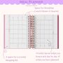 Personalised Luxury 2026 Weekly Diary| Planner| Mulberry Candy Stripe, thumbnail 6 of 11