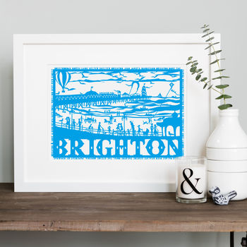 Brighton Seafront Folk Art Papercut, 2 of 5