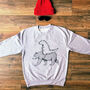 Dinosaur Riding Bear Unisex Sweater, thumbnail 1 of 5