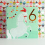 Copper Foiled Horse 6th Birthday Card, thumbnail 2 of 5