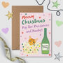 Monty And Rooster Purrsecco Christmas Card, thumbnail 1 of 2