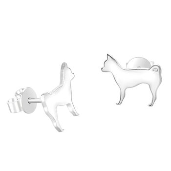 Chihuahua Sterling Silver Stud Earrings, 5 of 7