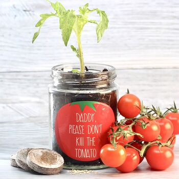 Personalised 'Don't Kill Me' Cherry Tomato Jar Grow Kit, 2 of 5