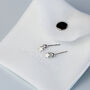 Sterling Silver Tiny Star Dangle Stud Earrings, thumbnail 3 of 5