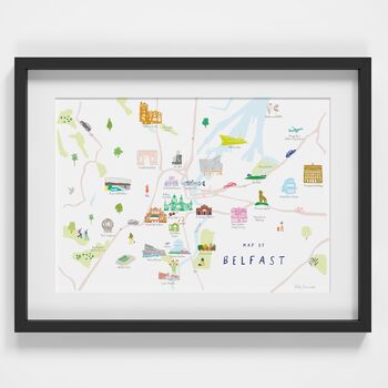 Map Of Belfast Art Print, 2 of 3