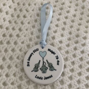 Personalised Welcome To The World New Baby Decoration, 6 of 7