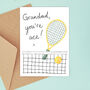 Tennis Card For Dad, Daddy Or Grandad, thumbnail 1 of 4