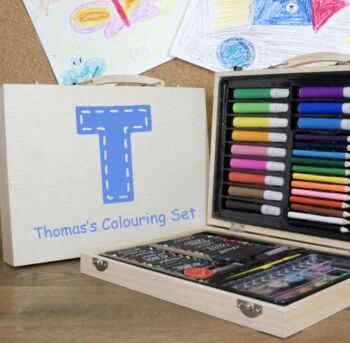 Personalised Wooden Art Box Set, 5 of 6