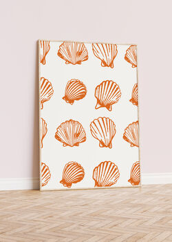 Seashells Orange Print, 3 of 4