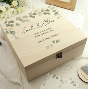 Personalised Botanical Wooden Keepsake Box, 5 of 5