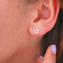 Sterling Silver Tiny Open Star Stud Earrings, thumbnail 1 of 5