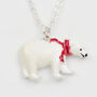Cosy Polar Bear Silver Chain Necklace, thumbnail 3 of 8
