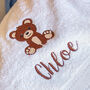 Children's Personalised Bear Bath Towel, thumbnail 1 of 11
