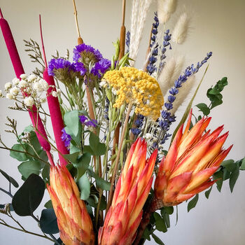 Colourful Protea Dried Flower Bouquet 'missy', 7 of 7