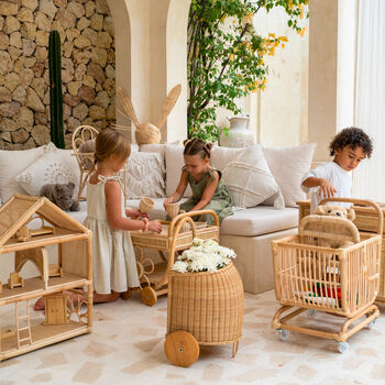 Freebird Rattan Wheeled Basket, 8 of 8