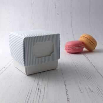 Blue Stripe Favour Boxes: Pack Of Ten, 3 of 3