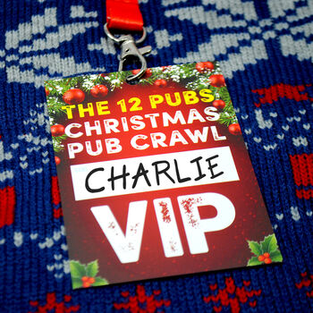 The 12 Pubs Christmas Party Pub Crawl List Vip Lanyard Guides, 2 of 7