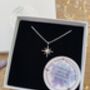 Handmade Sterling Silver North Star Birthstone Christmas Necklace: December Birthstone, thumbnail 1 of 12