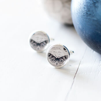 Black And White Butterfly Cufflinks, 6 of 9