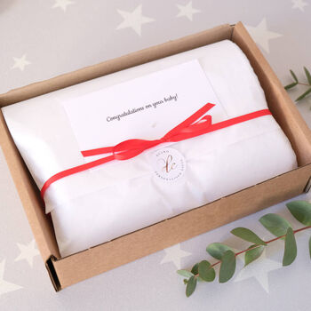 Personalised White Feather Shawl For Christening, 4 of 4