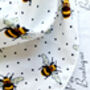 White Ivy Cord Bumble Bee Polka Dots Dog Bandana, thumbnail 3 of 3