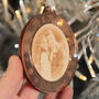 1st Christmas Married Engraved Photo 3D Tree Decoration, thumbnail 5 of 7