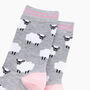 Sheep Bamboo Socks In Grey Marl, thumbnail 2 of 4