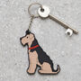 Airedale / Welsh Terrier Keyring Personalised Option, thumbnail 4 of 4