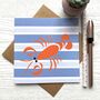 Coastal Lobster Greeting Card, thumbnail 1 of 2