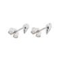 Silver Seashell Stud Earrings, thumbnail 8 of 10