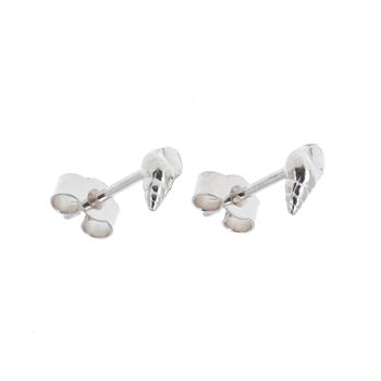 Silver Seashell Stud Earrings, 8 of 10