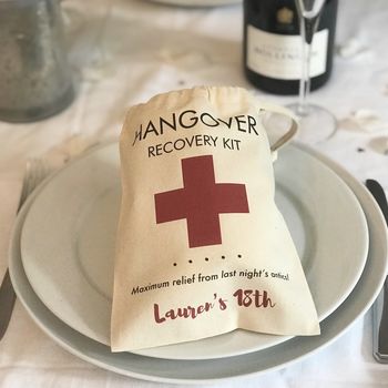 Personalised Hangover Recovery Kit Bag, 6 of 12