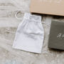 Lucky Silver Sixpence Blue And Ivory Wedding Garter, thumbnail 5 of 5