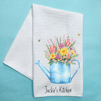 Personalised Floral Tea Towel, 5 of 5