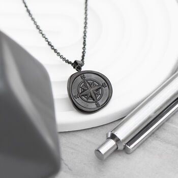 Personalised Men's Compass Amulet Necklace, 5 of 12