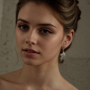 Conifer Tree Branch Earrings, 5 of 7