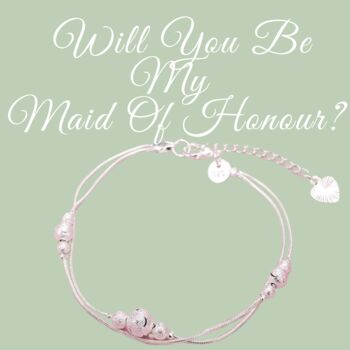 Silver Bracelet For Bridesmaid Proposal, 2 of 3