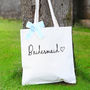 Personalised Bridal Cotton Shopper Bag, thumbnail 1 of 6
