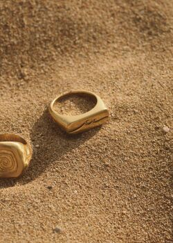 Gold Gaia Ring Unisex Gift, 3 of 6