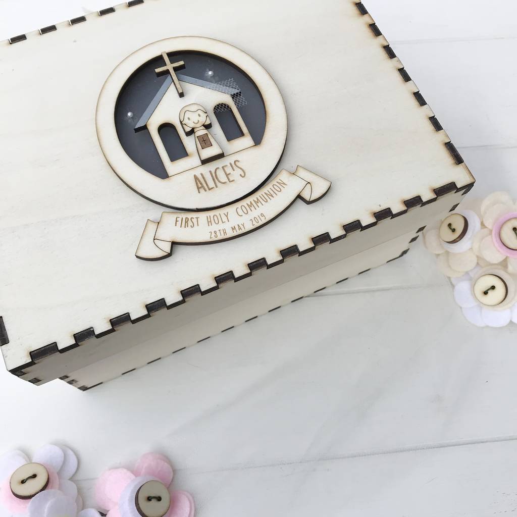personalised first holy communion keepsake box by just toppers ...