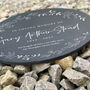 Personalised Wreath Memorial Slate Circular Grave Marker, thumbnail 4 of 8