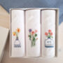Embroidered Flowers Vases Handkerchiefs, thumbnail 4 of 4